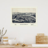 シャグティコーク， NYパノラママップ – 1889 ポスター (キッチン)