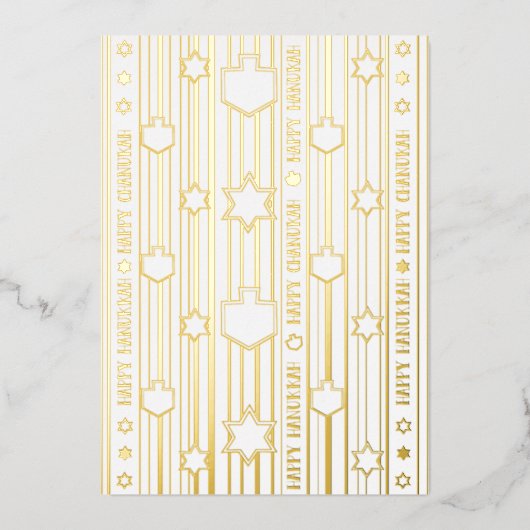 シャグ サメアッハ 幸せなハヌカ祭り 箔シーズンカード (正面)