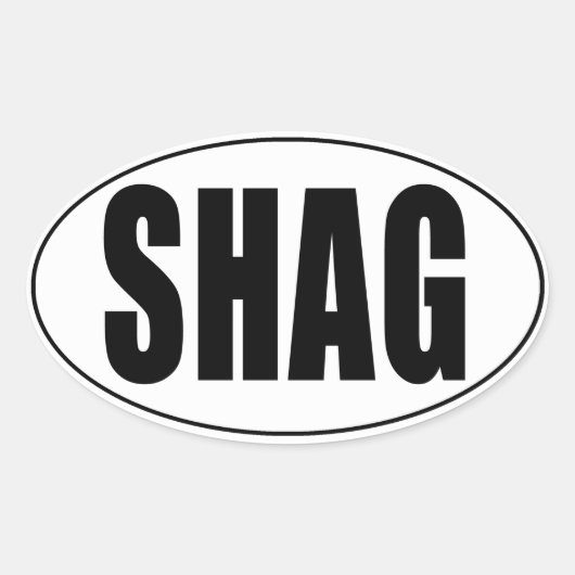 シャグ・ユーロ・カントリー・オーバルステッカー 楕円形シール (正面)