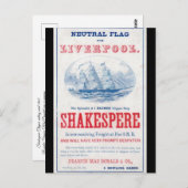 シャケスペリッパー帆船1861 ポストカード (正面/裏面)