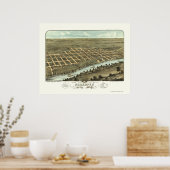 シャコピー， MNパノラママップ – 1869 ポスター (キッチン)