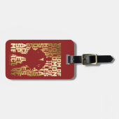 シャザム！ |アビリティ・ゴールデン・タイポグラフィ・グラフィック ラゲッジタグ (正面横)