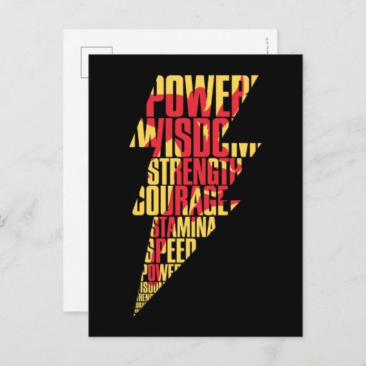 シャザム! |シャザムアビリティ稲妻グラフィック ポストカード (正面/裏面)