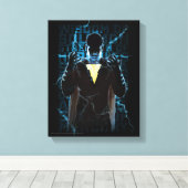 シャザム！ |シャザム&アビリティ稲妻タイポグラフィ キャンバスプリント (インサイチュ (ウッドフロア))