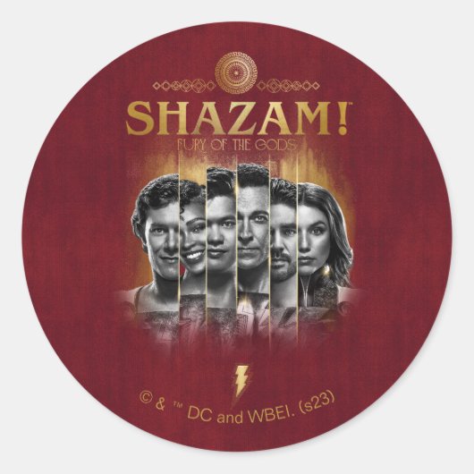 シャザム！神々の怒り |キャラクターフォトバー ラウンドシール (正面)