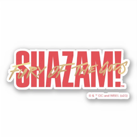 シャザム！神々の怒り |ゴールデンマーカーロゴ シール (正面)