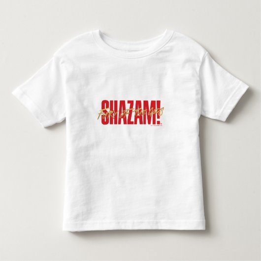 シャザム！神々の怒り |ゴールデンマーカーロゴ トドラーTシャツ (正面)
