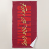 シャザム！神々の怒り |ゴールデンマーカーロゴ ビーチタオル (正面)