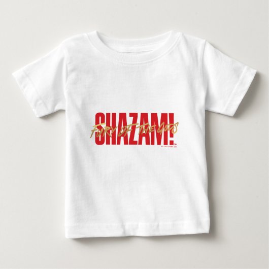 シャザム!神々の怒り |ゴールデンマーカーロゴ ベビーTシャツ (正面)