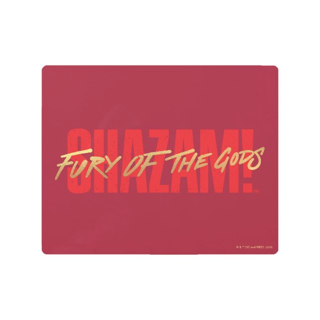 シャザム！神々の怒り |ゴールデンマーカーロゴ メタルプリント (正面)