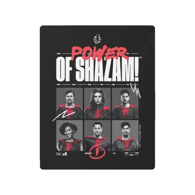 シャザム！神々の怒り |シャザムグループの力 メタルプリント (正面)