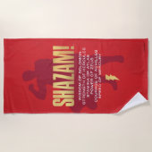 シャザム！神々の怒り |シルエットを曲げる ビーチタオル (正面)