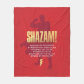 シャザム!神々の怒り |シルエットを曲げる フリースブランケット (正面)