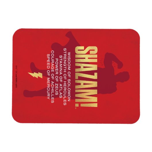 シャザム！神々の怒り |シルエットを曲げる マグネット (横)