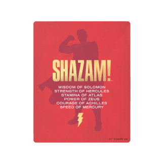 シャザム！神々の怒り |シルエットを曲げる メタルプリント