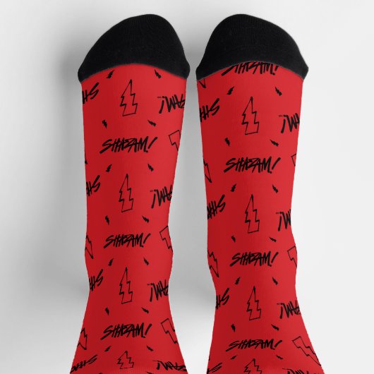 シャザム！神々の怒り |マーカードードルパターン ソックス (上部)