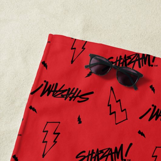 シャザム！神々の怒り |マーカードードルパターン ビーチタオル (インサイチュ)