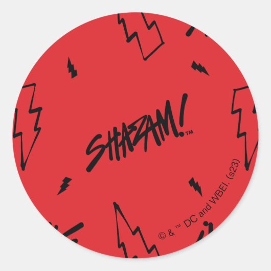シャザム!神々の怒り |マーカードードルパターン ラウンドシール (正面)