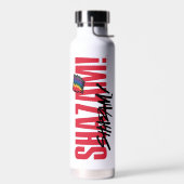 シャザム！神々の怒り |レインボーボルトロゴ ウォーターボトル (左面)