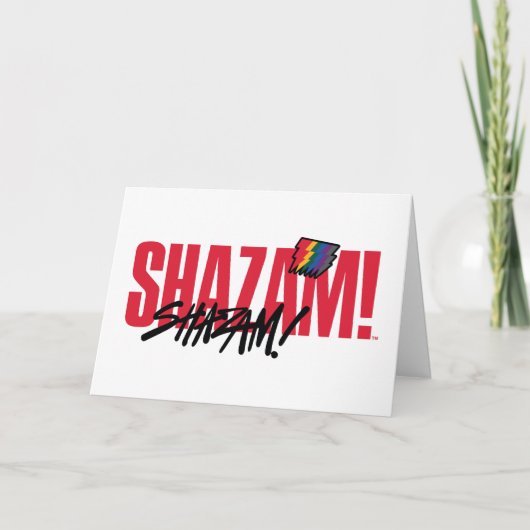 シャザム!神々の怒り |レインボーボルトロゴ カード (正面)