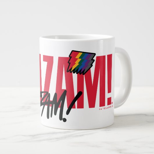 シャザム！神々の怒り |レインボーボルトロゴ ジャンボコーヒーマグカップ (正面右)