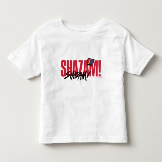 シャザム！神々の怒り |レインボーボルトロゴ トドラーTシャツ (正面)