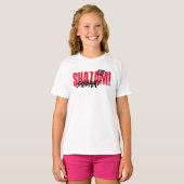 シャザム！神々の怒り |レインボーボルトロゴ Tシャツ (正面フル)