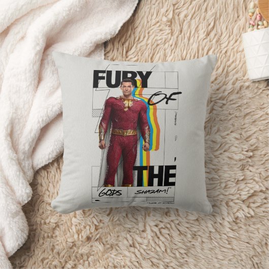 シャザム!神々の怒り |レトロアルバムスタイルアート クッション (ブランケット)