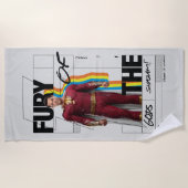 シャザム！神々の怒り |レトロアルバムスタイルアート ビーチタオル (正面)