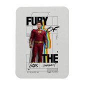 シャザム!神々の怒り |レトロアルバムスタイルアート マグネット (縦)