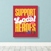 シャザム!神々の怒り |ローカルヒーローのサポート キャンバスプリント (インサイチュ (ウッドフロア))