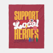 シャザム!神々の怒り |ローカルヒーローのサポート フリースブランケット (正面)