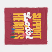 シャザム!神々の怒り |ローカルヒーローのサポート フリースブランケット (正面(横))