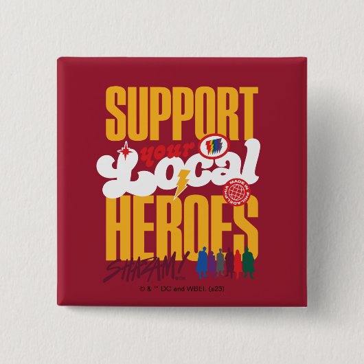 シャザム!神々の怒り |ローカルヒーローのサポート 缶バッジ (正面)