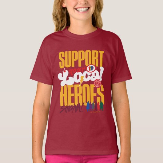 シャザム！神々の怒り |ローカルヒーローのサポート Tシャツ (正面)