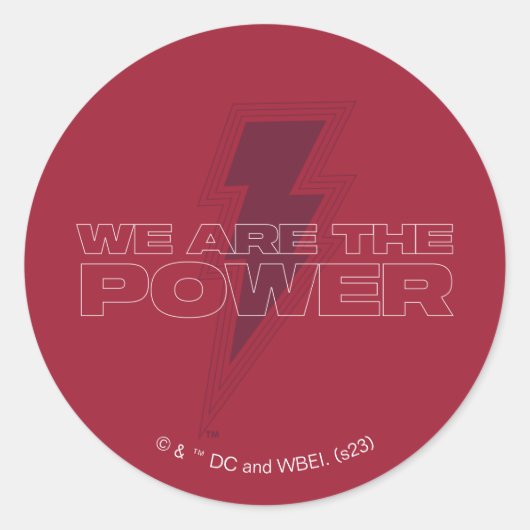 シャザム!神々の怒り |我々は力だ ラウンドシール (正面)