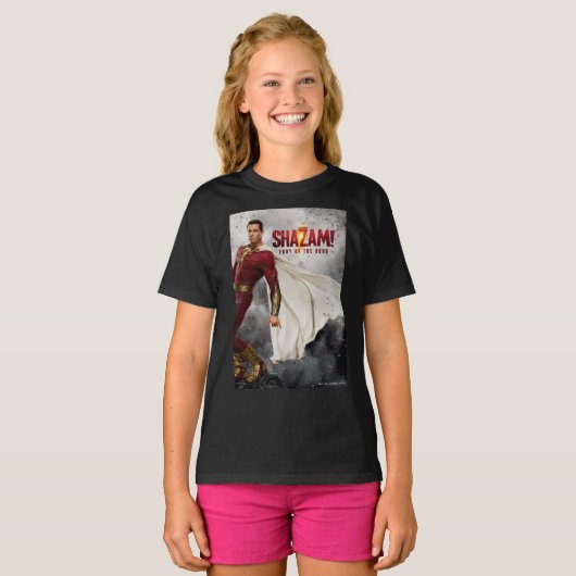 シャザム！神々の怒り |映画つるのポスター Tシャツ (正面フル)