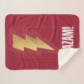 シャザム！神々の怒り |稲妻ボルトバッジ シェルパブランケット (正面(横))