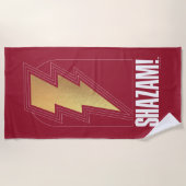 シャザム！神々の怒り |稲妻ボルトバッジ ビーチタオル (正面)