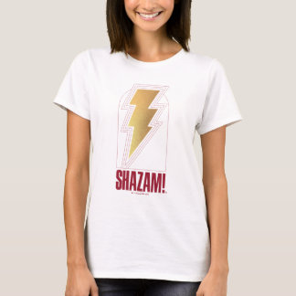 シャザム！神々の怒り |稲妻ボルトバッジ Tシャツ