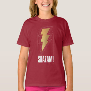 シャザム!神々の怒り 稲妻ボルトバッジ Tシャツ