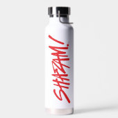 シャザム！神々の怒り |赤いマーカーロゴ ウォーターボトル (左面)