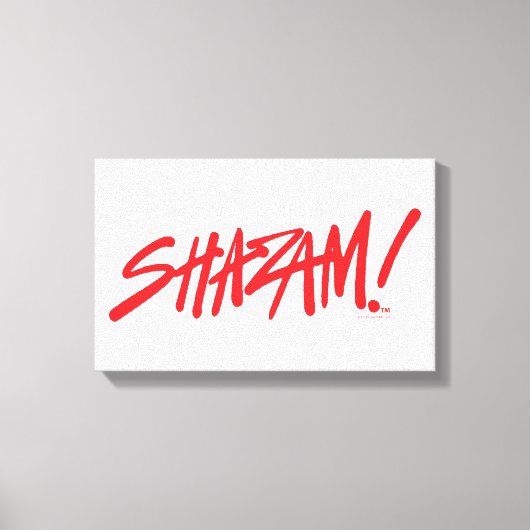 シャザム！神々の怒り |赤いマーカーロゴ キャンバスプリント (正面)