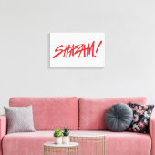 シャザム！神々の怒り |赤いマーカーロゴ キャンバスプリント (インサイチュ (リビング))
