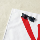 シャザム！神々の怒り |赤いマーカーロゴ ビーチタオル (インサイチュ)