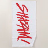 シャザム！神々の怒り |赤いマーカーロゴ ビーチタオル (正面)