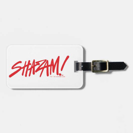 シャザム！神々の怒り |赤いマーカーロゴ ラゲッジタグ (正面横)