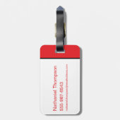 シャザム！神々の怒り |赤いマーカーロゴ ラゲッジタグ (裏面縦)