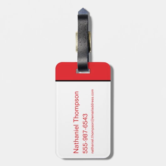 シャザム！神々の怒り |赤いマーカーロゴ ラゲッジタグ (裏面縦)