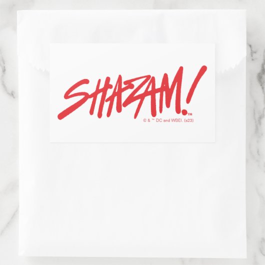 シャザム！神々の怒り |赤いマーカーロゴ 長方形シール (バッグ)